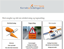 Tablet Screenshot of korrekturavdelingen.no